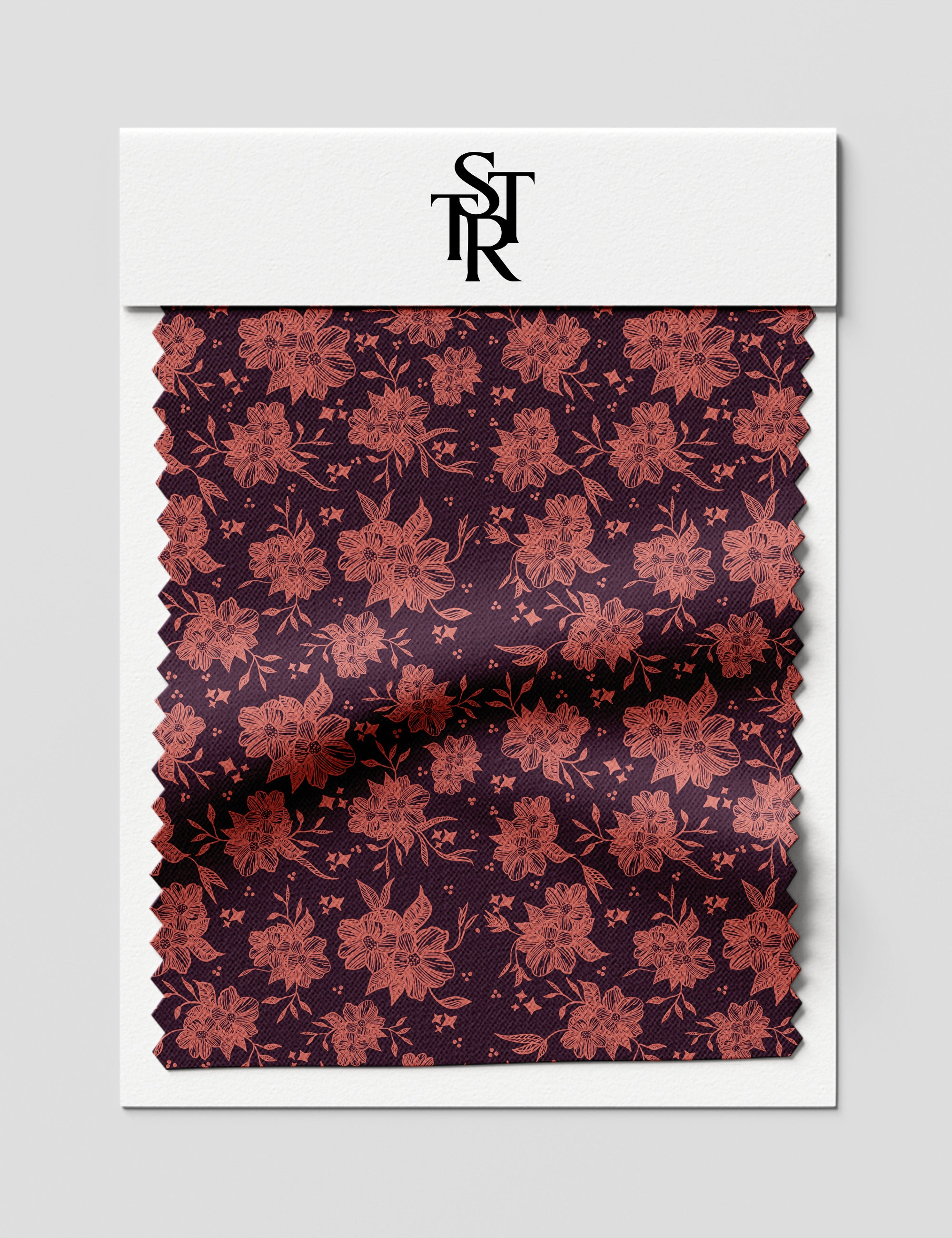 Dark Purple Vintage Floral